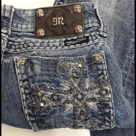 Miss Me cross rhinestone embellished skinny jeans size 25 - Picture 1 of 6